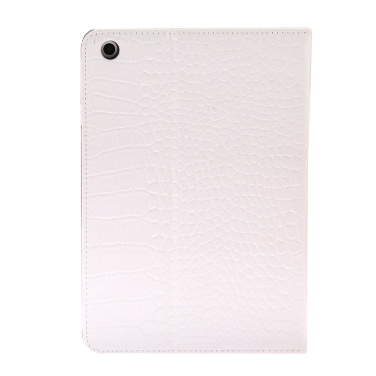 Crystal Diamond Encrusted Leather Case with 4-angle Holder for iPad mini 1 / 2 / 3(White)