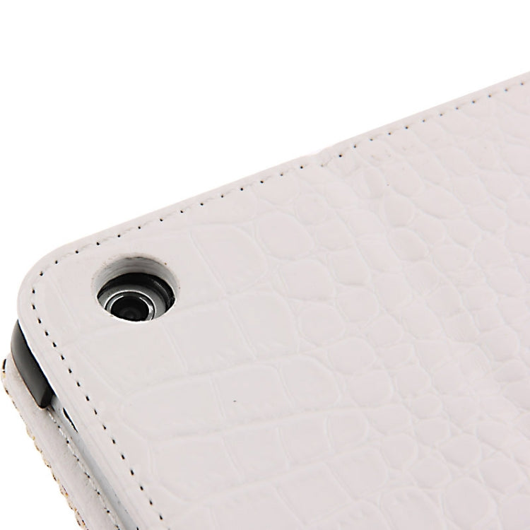 Crystal Diamond Encrusted Leather Case with 4-angle Holder for iPad mini 1 / 2 / 3(White)