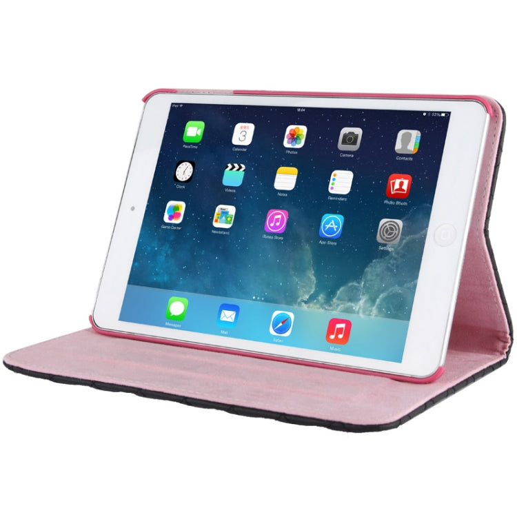 Grid Texture Leather Case with Sleep / Wake-up Function & 3-angle Viewing Holder for iPad mini 1 / 2 / 3