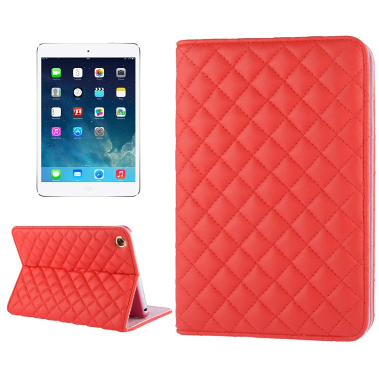 Grid Texture Leather Case with Sleep / Wake-up Function & 3-angle Viewing Holder for iPad mini 1 / 2 / 3