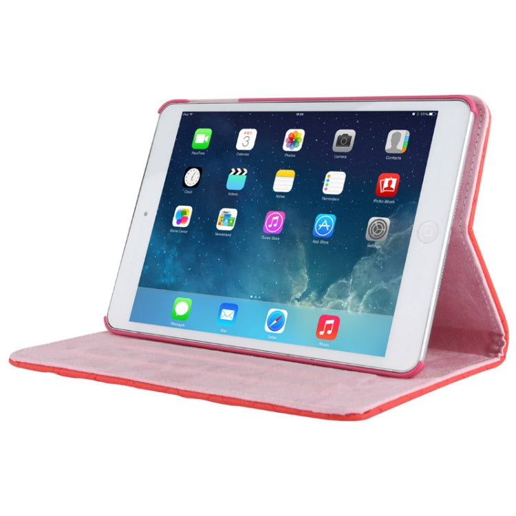 Grid Texture Leather Case with Sleep / Wake-up Function & 3-angle Viewing Holder for iPad mini 1 / 2 / 3