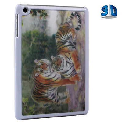 3D Style Two Tiger Pattern Plastic Protect Case for iPad mini 1 / 2 / 3