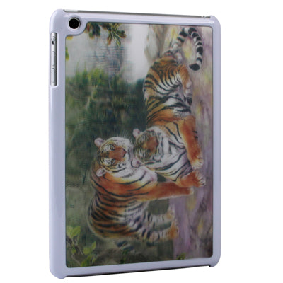 3D Style Two Tiger Pattern Plastic Protect Case for iPad mini 1 / 2 / 3