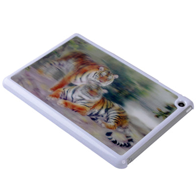 3D Style Two Tiger Pattern Plastic Protect Case for iPad mini 1 / 2 / 3