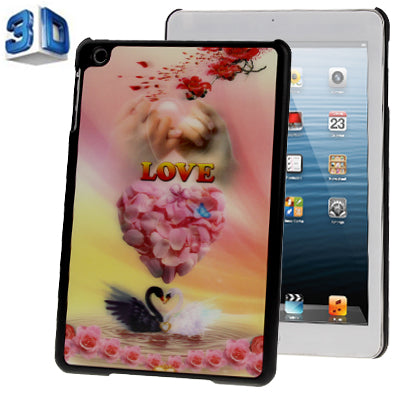 3D Style Lover Series Heart Pattern Plastic Protect Case for iPad mini 1 / 2 / 3