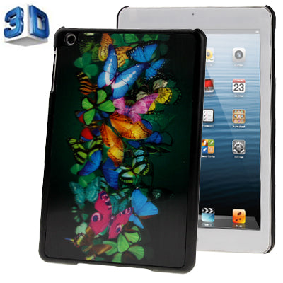 3D Style Colorful Butterfly Pattern Plastic Protect Case for iPad mini 1 / 2 / 3