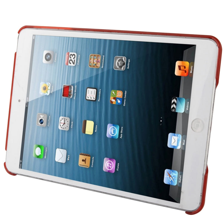 270 Degree Rotation Scrub Translucent Plastic Case with Adjustable Holder for iPad mini 1 / 2 / 3