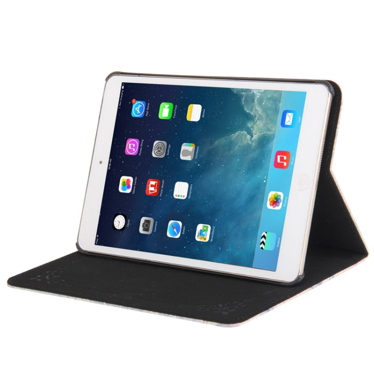 Travel Around The World Pattern Flip Leather Case with Holder for iPad mini 1 / 2 / 3