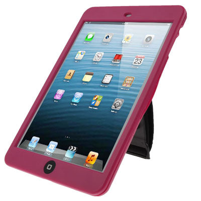 360Â° Free Spinning Hand Strap & Stand Non-slip Protective Shell for iPad mini / mini 2 Retina(Magenta)
