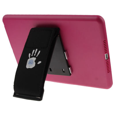 360Â° Free Spinning Hand Strap & Stand Non-slip Protective Shell for iPad mini / mini 2 Retina(Magenta)