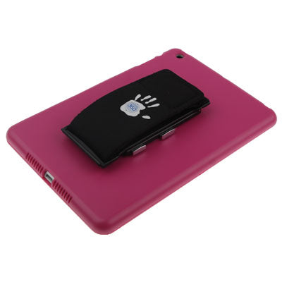 360Â° Free Spinning Hand Strap & Stand Non-slip Protective Shell for iPad mini / mini 2 Retina(Magenta)