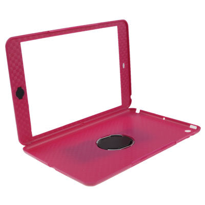 360Â° Free Spinning Hand Strap & Stand Non-slip Protective Shell for iPad mini / mini 2 Retina(Magenta)