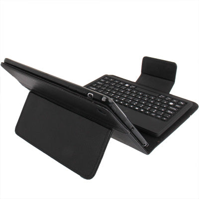 Bluetooth V3.0 Silicone Button Plastic Hard Keyboard + PU Leather Tablet Case with Holder for iPad mini 1 / 2 / 3