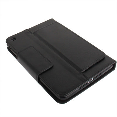 Bluetooth V3.0 Silicone Button Plastic Hard Keyboard + PU Leather Tablet Case with Holder for iPad mini 1 / 2 / 3