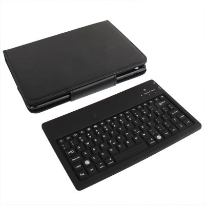 Bluetooth V3.0 Silicone Button Plastic Hard Keyboard + PU Leather Tablet Case with Holder for iPad mini 1 / 2 / 3