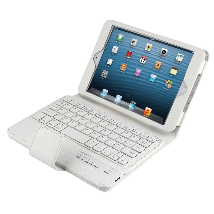 For iPad mini 4 / mini 3 / mini 2 / mini Detachable Bluetooth Keyboard and Leather Tablet Case with Holder