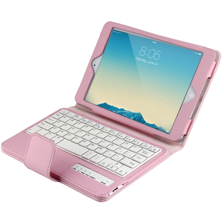 For iPad mini 4 / mini 3 / mini 2 / mini Detachable Bluetooth Keyboard and Leather Tablet Case with Holder