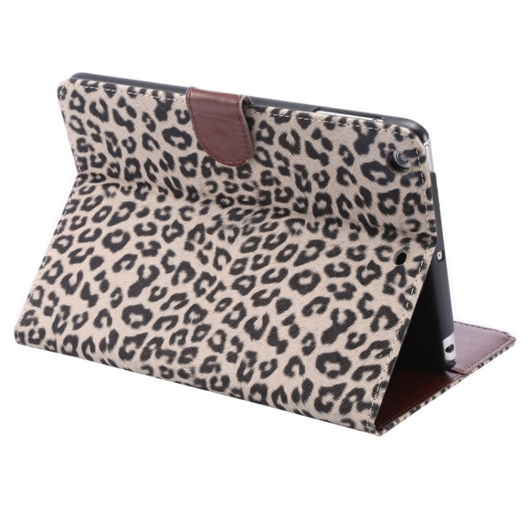 Leopard Texture Leather Case with Card Slots & Holder & Wallet & Sleep Function for iPad mini 3 / mini 2 Retina(Brown)