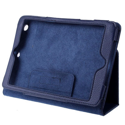 Litchi Texture Leather Case with Sleep / Wake-up & Holder for iPad mini 1 / 2 / 3