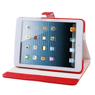 Dandelion Pattern Litchi Texture Leather Case with Holder & Sleep / Wake-up Function for iPad mini 1 / 2 / 3 (Red)