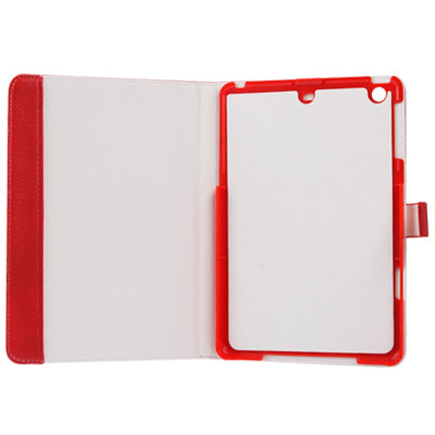 Dandelion Pattern Litchi Texture Leather Case with Holder & Sleep / Wake-up Function for iPad mini 1 / 2 / 3 (Red)