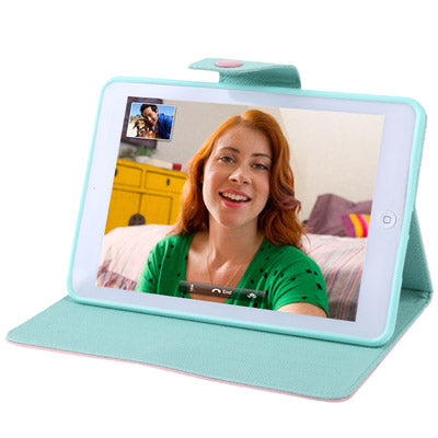 Candy Color Flip Leather Case with Holder for iPad mini 1 / 2 / 3
