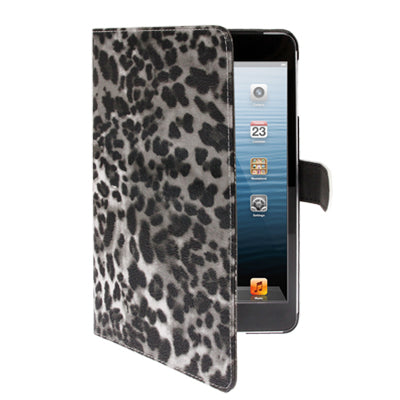 Leopard Texture Leather Case with Holder for iPad mini 1 / 2 / 3