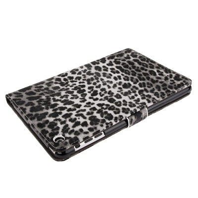 Leopard Texture Leather Case with Holder for iPad mini 1 / 2 / 3
