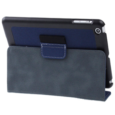 Two-color Canvas Style Leather Case with Holder for iPad mini 1 / 2 / 3