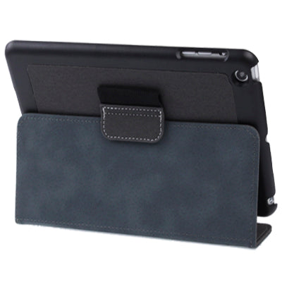 Two-color Canvas Style Leather Case with Holder for iPad mini 1 / 2 / 3