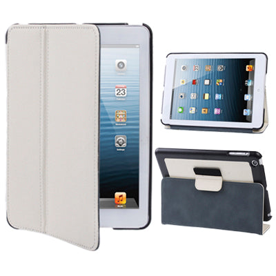 Two-color Canvas Style Leather Case with Holder for iPad mini 1 / 2 / 3