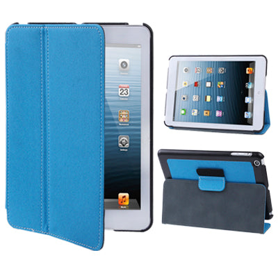 Two-color Canvas Style Leather Case with Holder for iPad mini 1 / 2 / 3