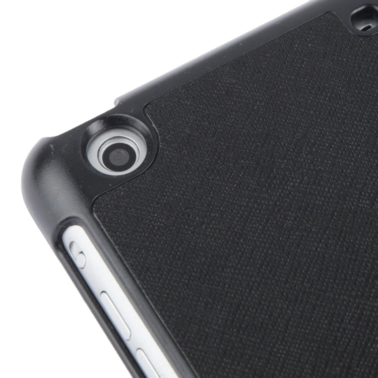 3-folding Cross Texture Leather Case with Holder & Sleep / Wake-up Function for iPad mini 1 / 2 / 3