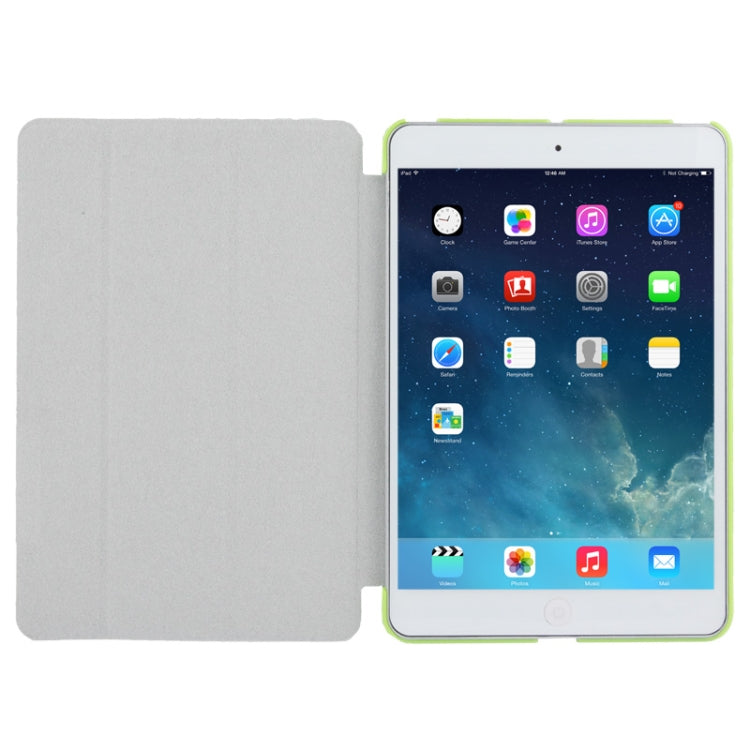 3-folding Cross Texture Leather Case with Holder & Sleep / Wake-up Function for iPad mini 1 / 2 / 3