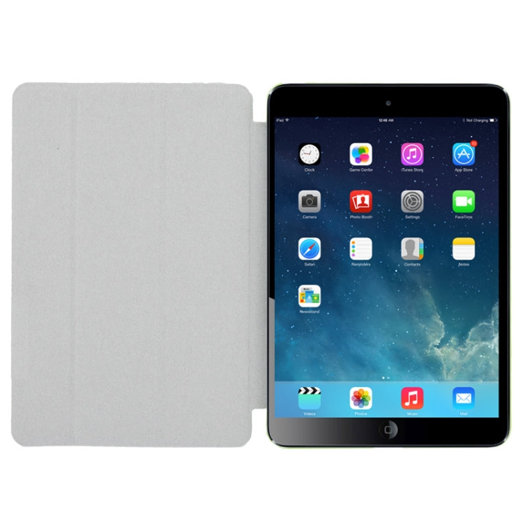 3-folding Cross Texture Leather Case with Holder & Sleep / Wake-up Function for iPad mini 1 / 2 / 3