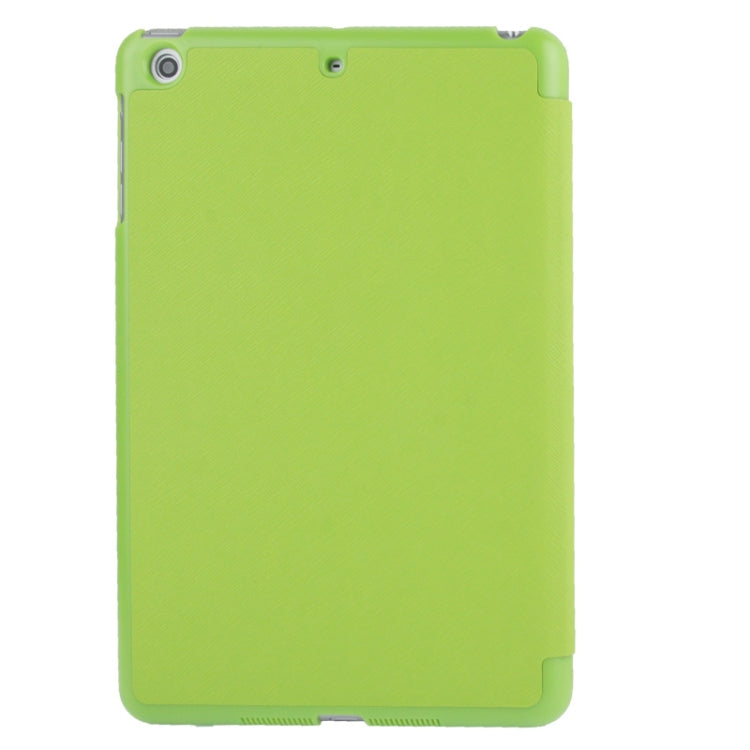 3-folding Cross Texture Leather Case with Holder & Sleep / Wake-up Function for iPad mini 1 / 2 / 3