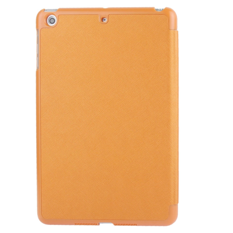3-folding Cross Texture Leather Case with Holder & Sleep / Wake-up Function for iPad mini 1 / 2 / 3