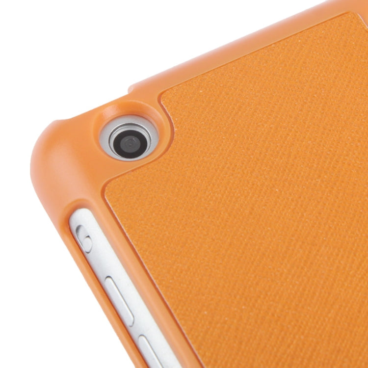 3-folding Cross Texture Leather Case with Holder & Sleep / Wake-up Function for iPad mini 1 / 2 / 3