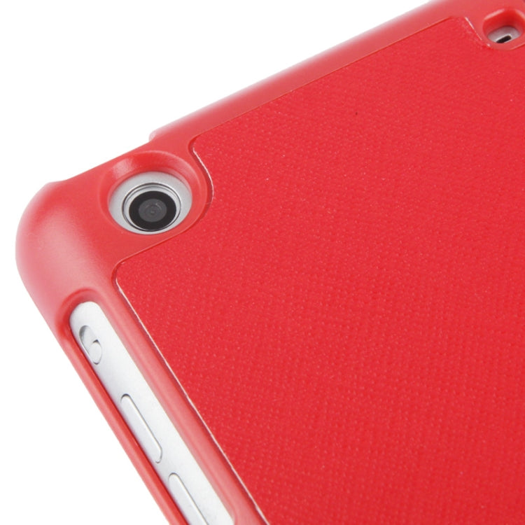 3-folding Cross Texture Leather Case with Holder & Sleep / Wake-up Function for iPad mini 1 / 2 / 3