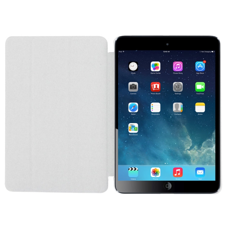 3-folding Cross Texture Leather Case with Holder & Sleep / Wake-up Function for iPad mini 1 / 2 / 3