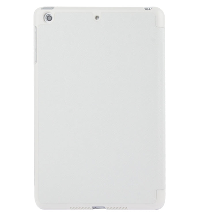 3-folding Cross Texture Leather Case with Holder & Sleep / Wake-up Function for iPad mini 1 / 2 / 3