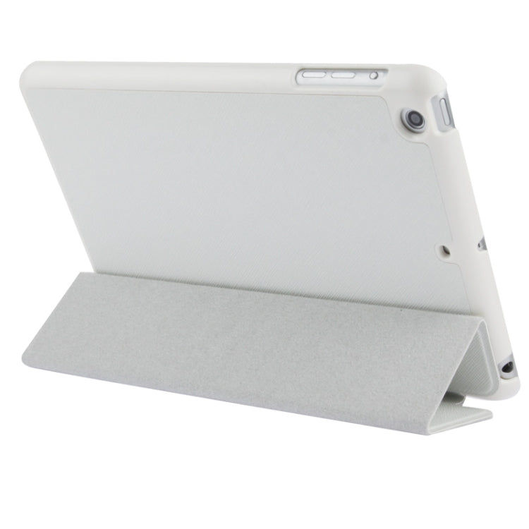 3-folding Cross Texture Leather Case with Holder & Sleep / Wake-up Function for iPad mini 1 / 2 / 3