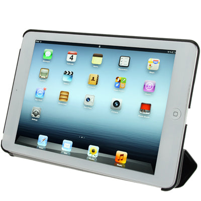 3-folding Ultrathin Leather Case with Sleep / Wake-up & Holder Function for iPad mini 1 / 2 / 3 (Black)