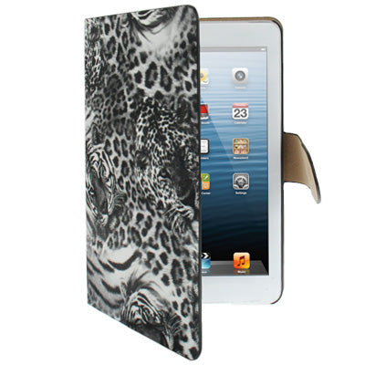 Leopard Texture Leather Case with Credit Card Slots & Holder for iPad mini 1 / 2 / 3