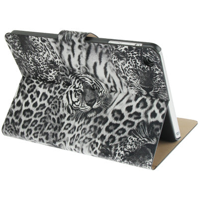 Leopard Texture Leather Case with Credit Card Slots & Holder for iPad mini 1 / 2 / 3