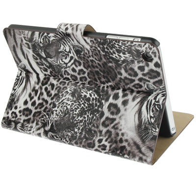 Leopard Texture Leather Case with Credit Card Slots & Holder for iPad mini 1 / 2 / 3