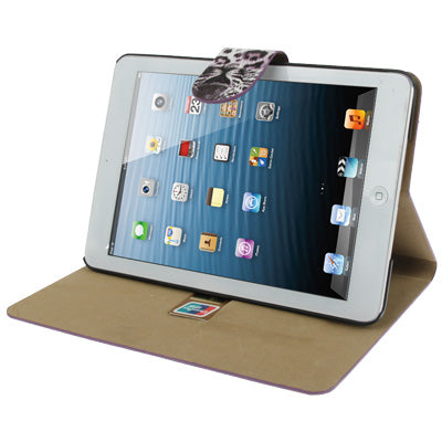Leopard Texture Leather Case with Credit Card Slots & Holder for iPad mini 1 / 2 / 3