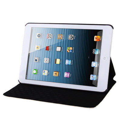 3-folding Honeycomb Texture Ultrathin Leather Case with Sleep / Wake-up & Holder for iPad mini 1 / 2 / 3 (Khaki)
