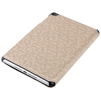 3-folding Honeycomb Texture Ultrathin Leather Case with Sleep / Wake-up & Holder for iPad mini 1 / 2 / 3 (Khaki)