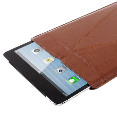 Litchi Texture Multi-angle Viewing Leather Pouch with Holder Function for iPad mini 1 / 2 / 3
